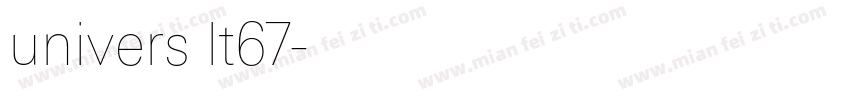 univers lt67字体转换